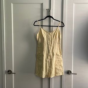 NWT: Rails linen dusty yellow dress - XS - deep pockets and adjustable straps!